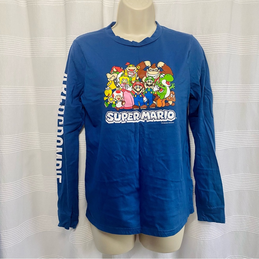 Super Mario Brothers Longsleeve 100% Cotton Tee NWOT Abercrombie Kids